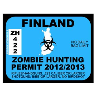 Illustration for article titled Grab a zombie hunting permit before you go head-hunting